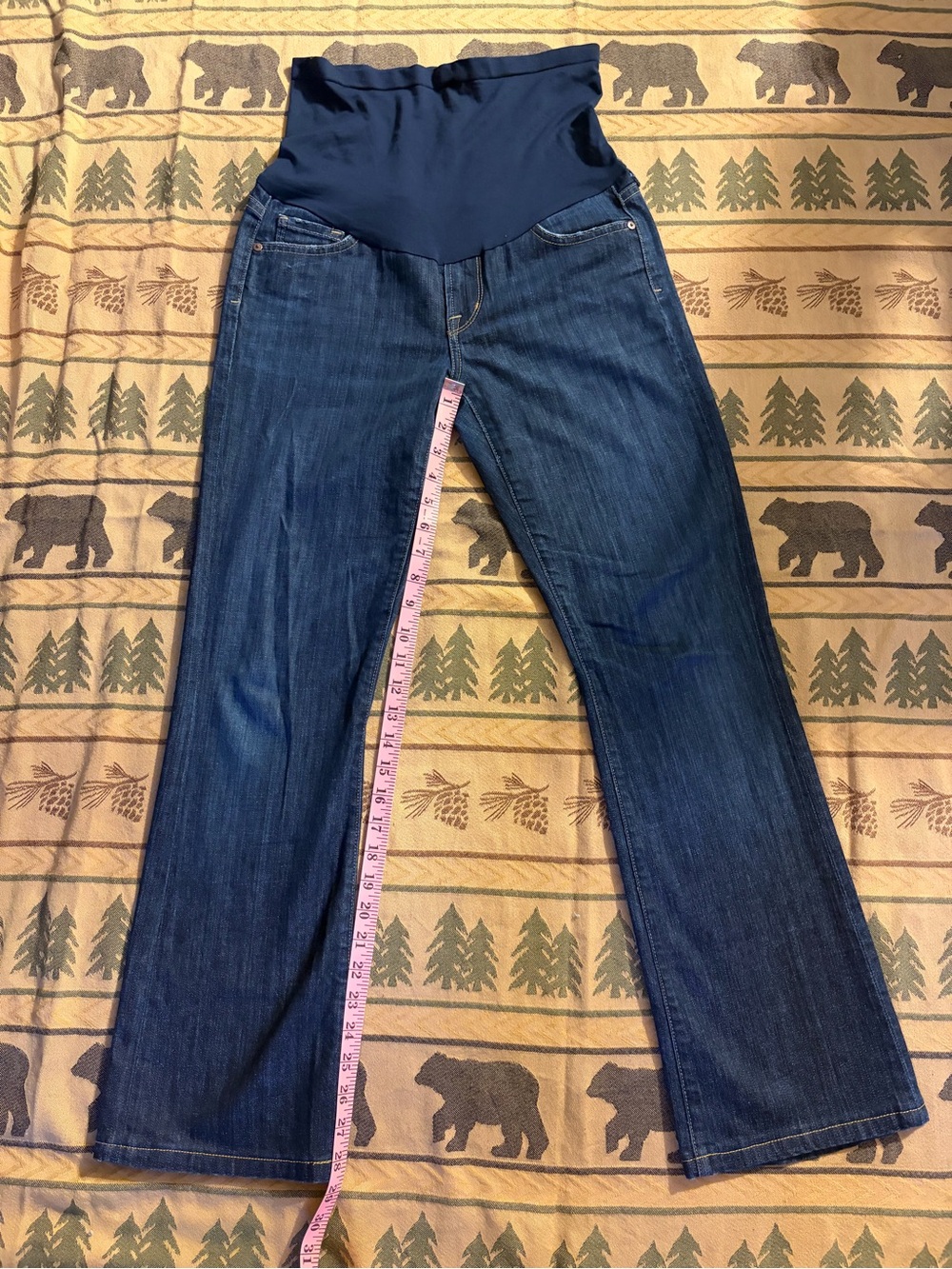 A Pea in the Pod Dark Blue Maternity Boot Cut Jeans